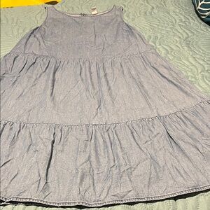 Old Navy Blue Sleeveless Tiered Dress